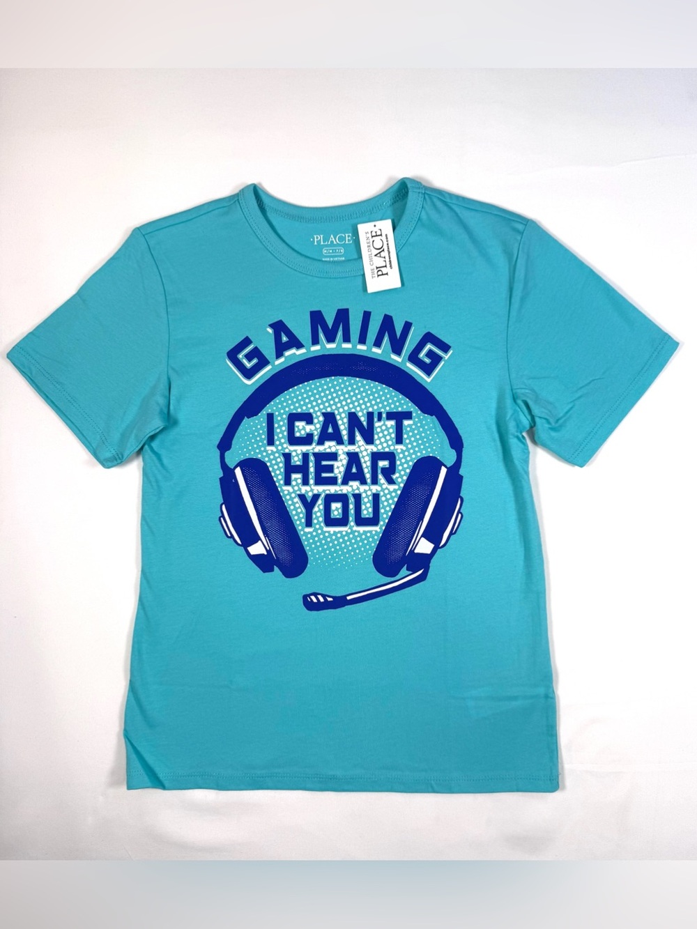 NWT PLACE Boys M Gaming I Cant Hear You Graphic Tee Gamer Streetwear Casual NEW